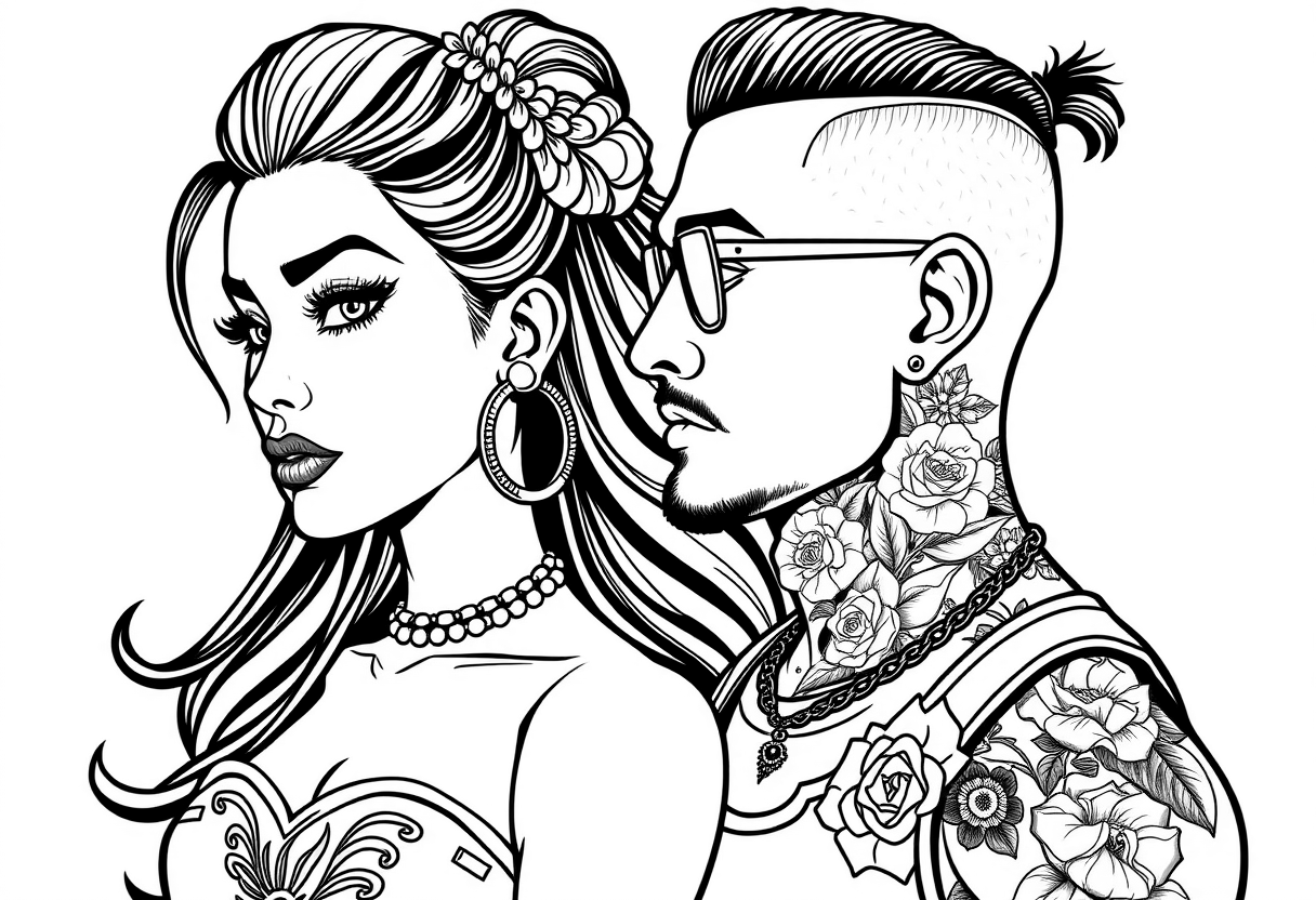 A realisticPerson style coloring page