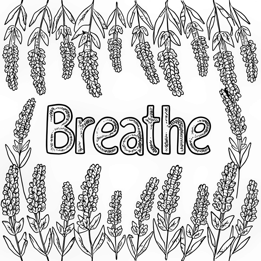 A floral style coloring page