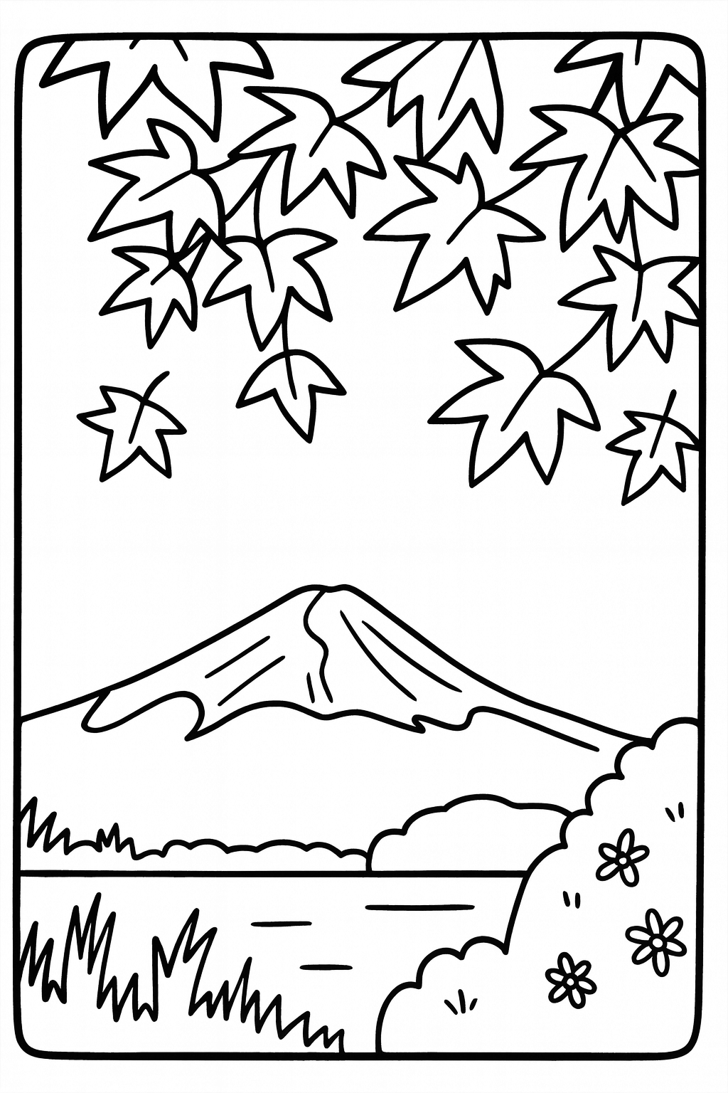 A cozy style coloring page