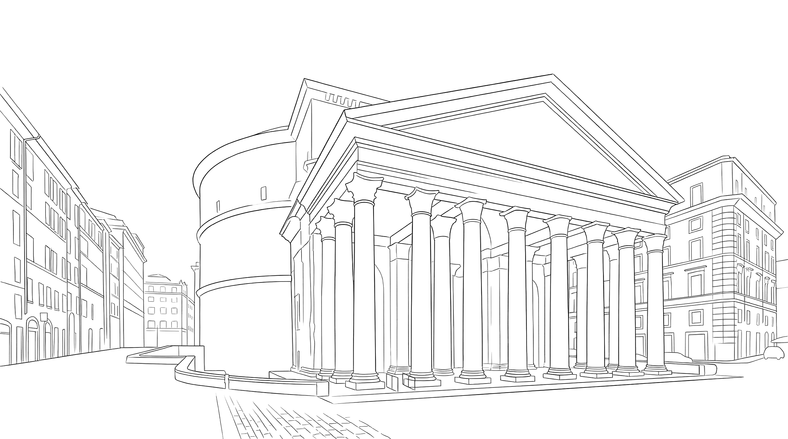 A minimalist style coloring page